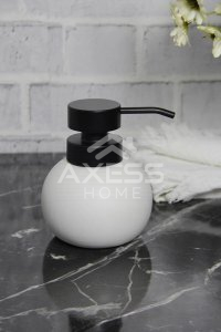 Kitchen Damys Porselen Sıvı Sabunluk Deterjanlık Tombul Beyaz Sıvı Sabunluk